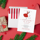 レトロクリスマスパーティの招待状 招待状