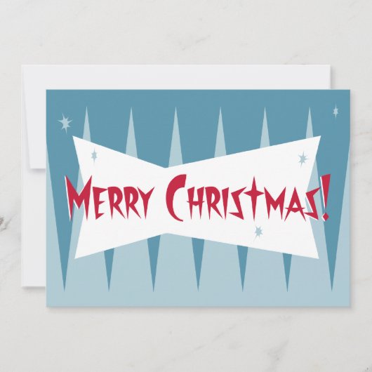 レトロクリスマスパーティの招待状 招待状 (正面)