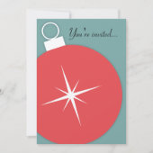 レトロクリスマスパーティの招待状 招待状 (正面)