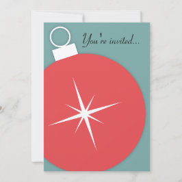 レトロクリスマスパーティの招待状 招待状