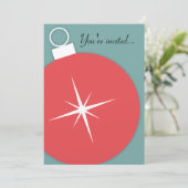 レトロクリスマスパーティの招待状 招待状 (スタンド正面)