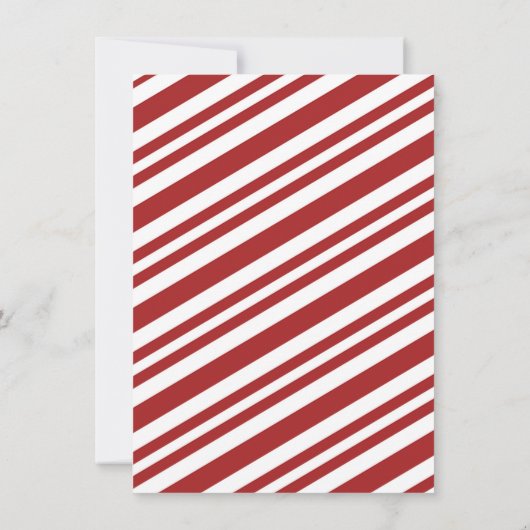 レトロクリスマスパーティーステーションワゴンツリーレッドホワイト 招待状 (裏面)