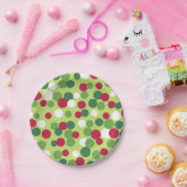 レトロクリスマスパーティードット紙プレート ペーパープレート (パーティー)