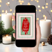 レトロクリスマスパーティーホリデーデジタル招待状 招待状