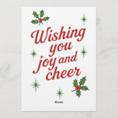 レトロクリスマスパーティー招待状｜ヴィンテージピンアップ 招待状 (裏面)