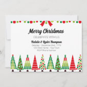 レトロクリスマスパーティー招待状 招待状 (正面)