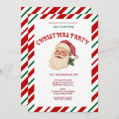 レトロクリスマスパーティー 招待状 (正面/裏面)