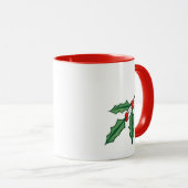 レトロクリスマスヒイラギコーヒーマグ マグカップ (正面右)