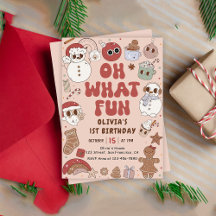 レトロクリスマスヒッピーSanta 1st誕生日