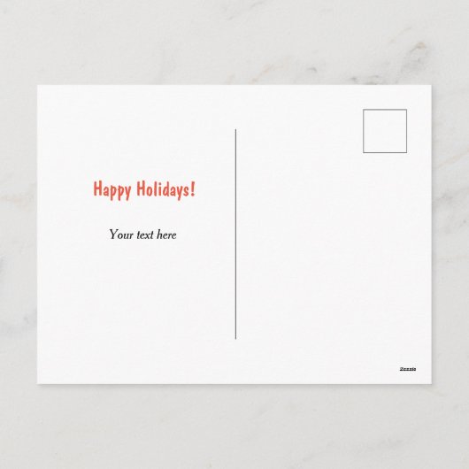 レトロクリスマスビレッジカオスホリデーポストカード シーズンポストカード (裏面)