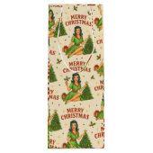 レトロクリスマスピンアップワインギフトバッグ ワインギフトバッグ (裏面)