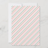 レトロクリスマスピンクサンタファースト誕生日 招待状 (裏面)