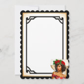 レトロクリスマスピンナップ霜を降ろそう サンキューカード (裏面)