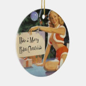 レトロクリスマスピンナップ セラミックオーナメント (右)