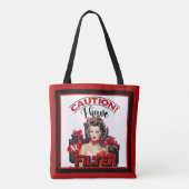 レトロクリスマスフィルターなしピンナップ トートバッグ (裏面)