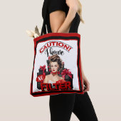 レトロクリスマスフィルターなしピンナップ トートバッグ (クローズアップ)