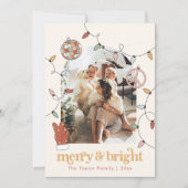 レトロクリスマスフォトファミリークリスマスカード シーズンカード (正面)