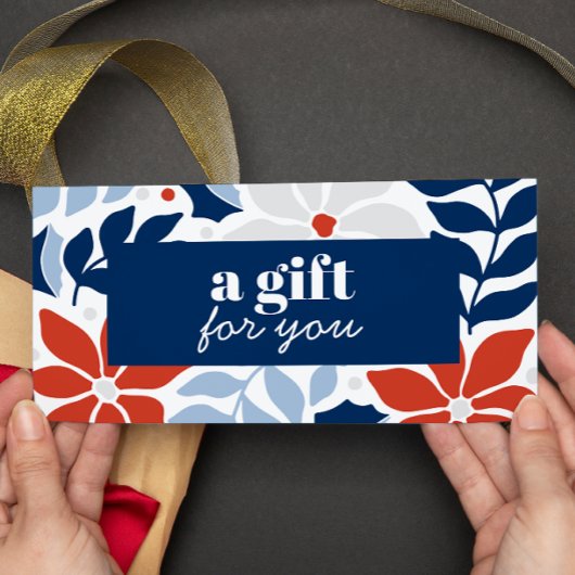 レトロクリスマスフラワーレッドブルーシルバースペシャル