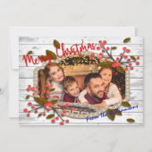 レトロクリスマスフレーム写真 シーズンカード (正面)