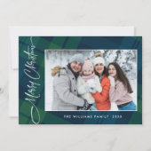 レトロクリスマスプレイド2フォトグリーティング シーズンカード (正面)