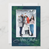 レトロクリスマスプレイド2フォトグリーティング シーズンカード (正面)