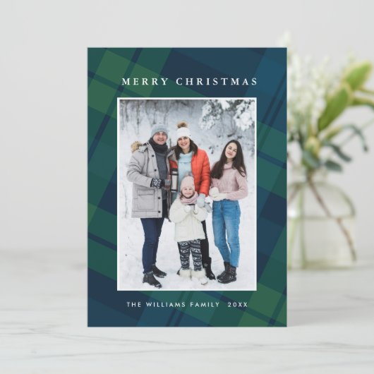 レトロクリスマスプレイド2フォトグリーティング シーズンカード (スタンド正面)