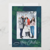 レトロクリスマスプレイド2フォトグリーティング シーズンカード (正面)