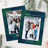 レトロクリスマスプレイド2フォトグリーティング シーズンカード