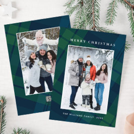 レトロクリスマスプレイド2フォトグリーティング シーズンカード