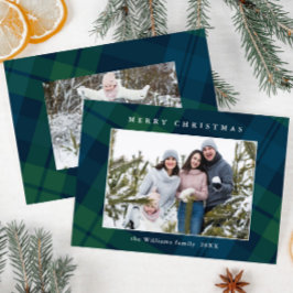 レトロクリスマスプレイド2フォトグリーティング シーズンカード