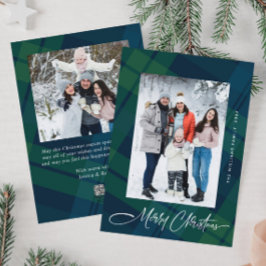 レトロクリスマスプレイド2フォトグリーティング シーズンカード