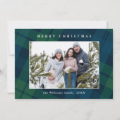 レトロクリスマスプレイド2フォトグリーティング シーズンカード (正面)