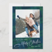 レトロクリスマスプレイド2フォトグリーティング シーズンカード (正面)