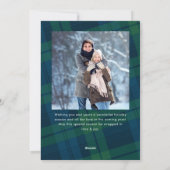 レトロクリスマスプレイド2フォトグリーティング シーズンカード (裏面)