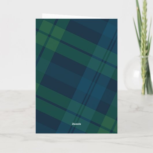 レトロクリスマスプレイド2フォトグリーティング シーズンカード (裏面)