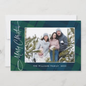 レトロクリスマスプレイド3フォトグリーティング シーズンカード (正面)