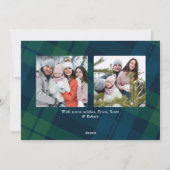 レトロクリスマスプレイド3フォトグリーティング シーズンカード (裏面)