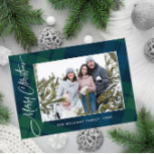 レトロクリスマスプレイド3フォトグリーティング シーズンカード