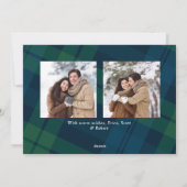 レトロクリスマスプレイド3フォトグリーティング シーズンカード (裏面)