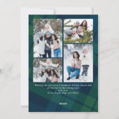 レトロクリスマスプレイド5フォトグリーティング シーズンカード (裏面)