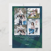 レトロクリスマスプレイド5フォトグリーティング シーズンカード (裏面)