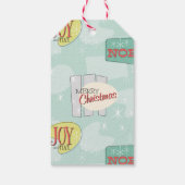 レトロクリスマスプレゼントラベル – ミッドセンチュリーモダン ギフトタグ (裏面)