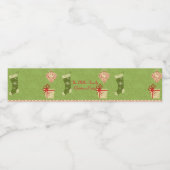 レトロクリスマスプレゼント ペットボトルラベル (シングルラベル)