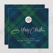 レトロクリスマスプレッドグリーティ企業のング シーズンカード (正面/裏面)