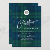 レトロクリスマスプレッドホリデ企業のィーパーティー 招待状 (正面/裏面)