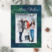 レトロクリスマスプレッドワンフォトグリーティング シーズンカード