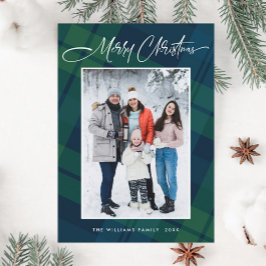 レトロクリスマスプレッドワンフォトグリーティング シーズンカード