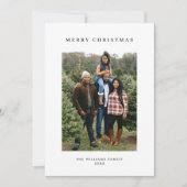 レトロクリスマスプレドタータンチェックグリーティングフォト シーズンカード (正面)