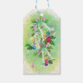 レトロクリスマスベルズホリデーギフトラベル ギフトタグ (正面)