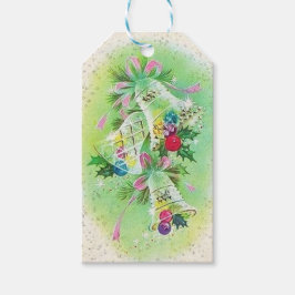 レトロクリスマスベルズホリデーギフトラベル ギフトタグ